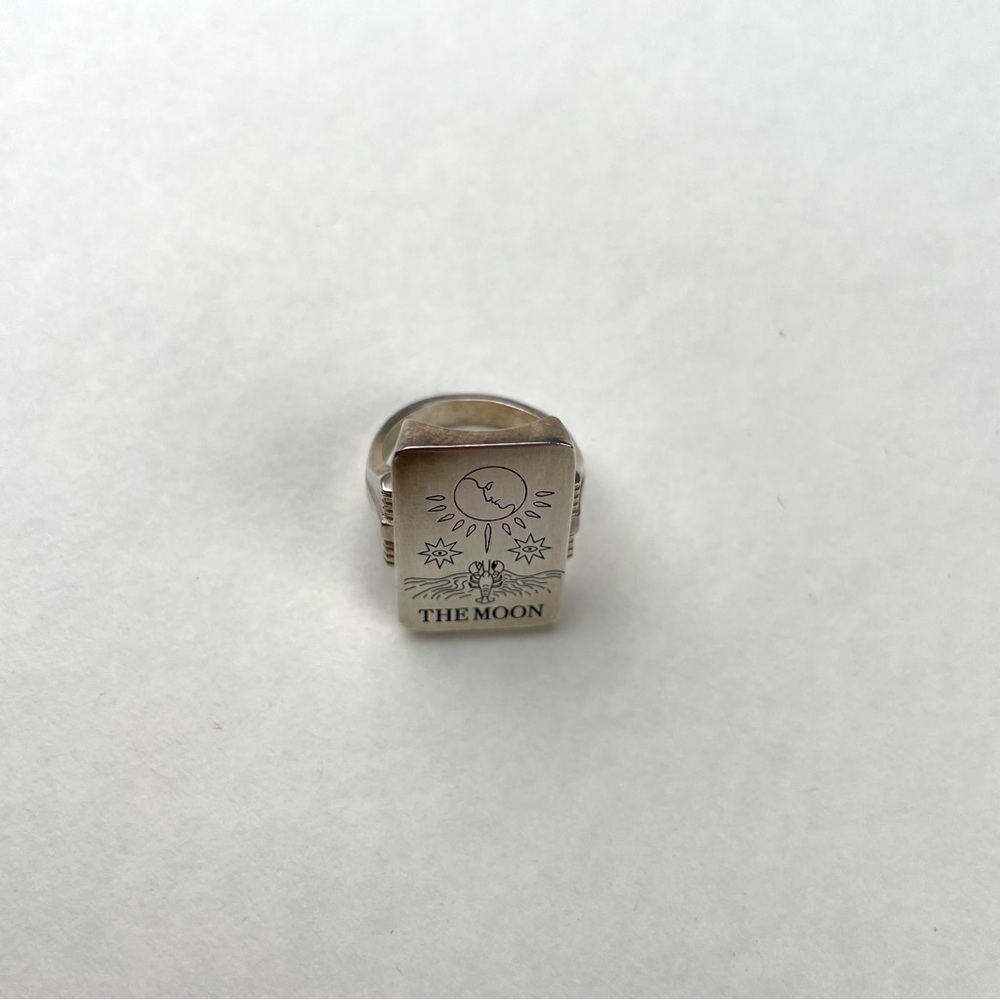 Silver Moon Tarot Ring